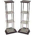 Gallery Noir Wood/glass Speaker Stand