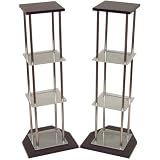 Gallery Noir Wood/glass Speaker Stand