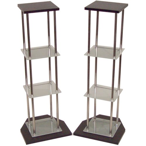 Gallery Noir Wood/glass Speaker Stand