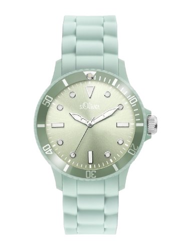 s.Oliver Damen-Armbanduhr Silikon gr&uuml;n SO-2287-PQ Preisvergleich