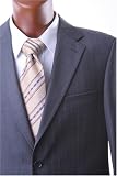 Men's Super 140's 100% Wool Single Breasted 2 Button Gray Windowpane Dress Suit***New for the Season!!!
