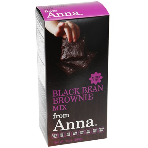 Black Bean Brownie Mix, Breads from Anna, Gluten yeast soy rice corn dairy potato and nut free, 14 oz (pack of 6)