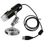 Black USB Digital Microscope 2 Mega Pixel Video Camera Microscope 20-200X