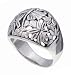 SilverBin Sterling Silver Cutout Dragonfly and Flower Design Ring