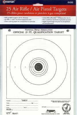 Crosman 25 Air Rifle / Air Pistol paper targets