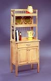 Wood Baker's Rack with Hutch