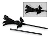 Black Feather Costume Witch Broom