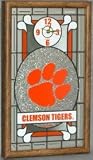 Clemson Tigers Stained Glass Wall Clock