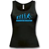 BADMINTON EVOLUTION - Damen Tank Top Shirt Schwarz / Blau Gr. S