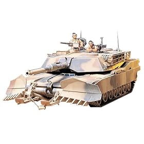 U.S. M1A1 Abrams with Mine Plow Military Model Kit
