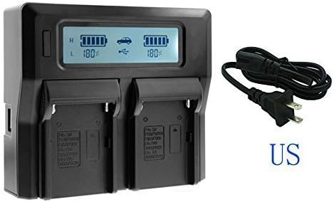 RUIZE® Brand New Dual Channel LCD Display Charger For Sony NP-F970 NP-F960 NP-F330 NP-F530 NP-F550, NP-F570 NP-F730 NP-F730H NP-F750 NP-F930 NP-F950 NP-F970 NP-F970/B Camcorder Batteries