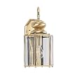 Sea Gull Lighting 8509-01 Single-Light Classico Outdoor Wall Lantern with Clear Beveled Glass, Antique Brass