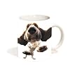 Basset Hound Dog Up Up and Away (Headfirst) Animal Photography Ceramic Gift Coffee (Tea, Cocoa) Mug