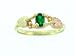 Jewelry : Yellow-gold Black Hills Gold Ladies Emerald (MAY Birthstone) Ring