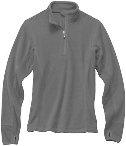 Storm Creek Women's Brita Drop Needle Micro-Fleece 1/4 Zip Pullover, Titanium, Small