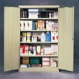 Four Shelves for Steel Double Door Storage Cabinet, 48w x 18d, Black