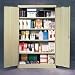 Office Products : Four Shelves for Steel Double Door Storage Cabinet, 48w x 18d, Black