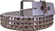 White Metal Studded Imitation Leather Punk Rock Belt