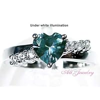 (オールジュエリー) AllJewelry Lab 6mm ハート アレキサンドライト ・ リング 16号 JSC1029-R18