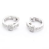 14KWG Diamond Star Earrings