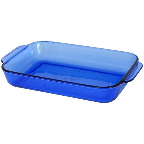 Pyrex Bakeware 11-by-7-Inch Rectangular Baking Dish, Cobalt