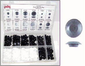 Flush Type Hole Plug Assortment. 1/4 to 3/4 inch. Contains 349 pieces.