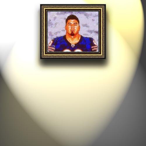 Completely Handpainted American Football Sport Painting, Custom Order FL3400, Oil on Canvas, with Option to Paint Jerry, Brett & Co. from Any Other Favorite Photograph or Picture, Unframed, Size 21'' x 27