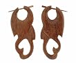 Natural Wood - Salag - Tribal Earrings (49x23mm)