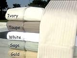MARRIKAS 1000TC Egyptian Cotton FULL IVORY Pin Stripe Sheet Set
