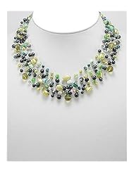 Semi Gem Stone Beads Necklace In Zinc