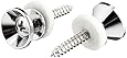 Mighty Mite MM5610C Traditional Style Chrome Guitar Strap Buttons, 2-Pack