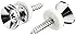 Mighty Mite MM5610C Traditional Style Chrome Guitar Strap Buttons, 2-Pack