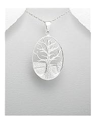 Tree Pendant Necklace In 92.5 Sterling Silver