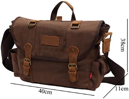 SAIERLONG Men's And Women's Tote Single Shoulder Bag brown Canvas