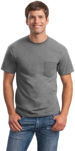 Gildan® - Ultra Cotton® 100% Cotton T-Shirt with Pocket - Sport Grey - Medium