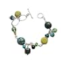 Blue and Green Stone and Sterling Silver Bracelet