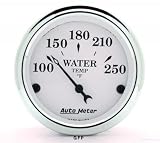 Auto Meter | 1638 2 1/16 Old Tyme White - Water Temperature Gauge - 100-250 Degrees F