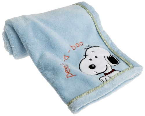 Lambs & Ivy Peek a Boo Snoopy Plush Blanket