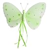 10" Medium Green Ribbons Butterfly Decorations - butterflies hanging nylon nursery bedroom girls room ceiling wall decor, wedding birthday party baby bridal shower