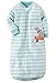 Carters One Piece Micro Fleece Sleep Bag or Sack (0-9 Months) Blue/White Stripe/Dog