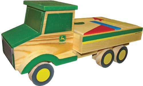 Learning Curve John Deere   Wooden Truck with Blocks