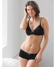 T-shirt nursing bra - black spot