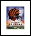 Bengals Helmet Logo ('04) &copy;Photofile, Cincinnati Bengals Framed Poster Print by Unknown, 13x15