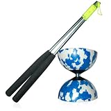 from Mr Babache Mr Babache Medium Harlequin Diabolo Set Blue/White