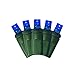 Blue LED 5MM Mini Christmas Lights, Professional Grade, Set of 50 Bulbs.