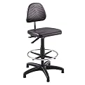 Deluxe Workbench Chair with Foot Ring  Black