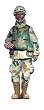 Patriotic African American Man USA Marine Christmas Ornament #W9747