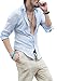 NITAGUT Men's Cotton Linen Blend Shirts Light Blue-US L