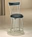 Kitchen & Housewares : Benson Swivel Bar Stool in Black (Metal/Black) (46H x 17W x 17D)