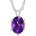 1.70 Ct Oval Purple Amethyst Sterling Silver title=